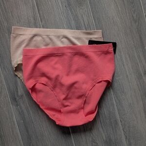 NWT Saint Eve 2-Pack Juniors' Coral Nude High-Rise Briefs Panties